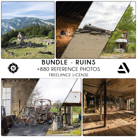 Bundle Reference Photos: Ruins - Freelance License