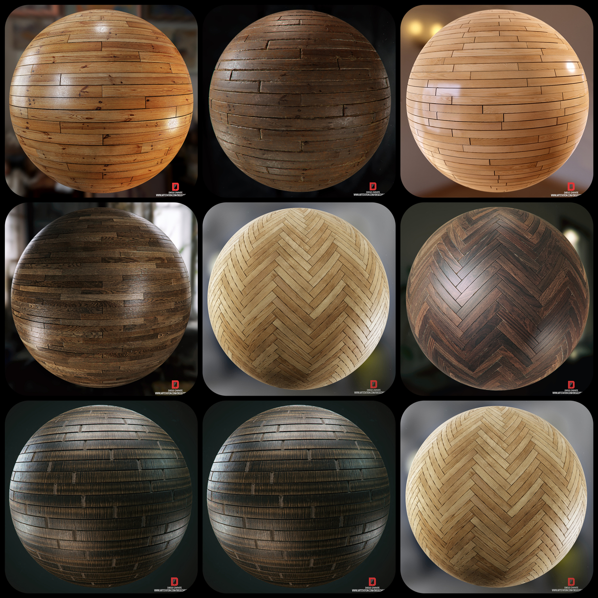 Artstation Pbr Wood Parquet Floor, How Much Does A Bundle Of Hardwood Flooring Cover