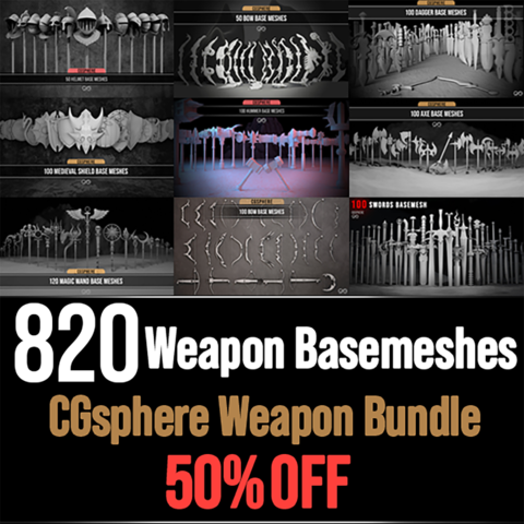 820 Weapon Basemeshes ( 50% Off )