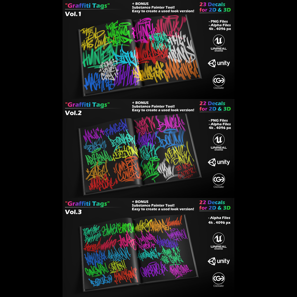 ArtStation - Mega Bundle - Graffiti Tags - Vol. 1, 2, 3 - Single User ...