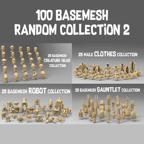 100 basemesh random collection 2