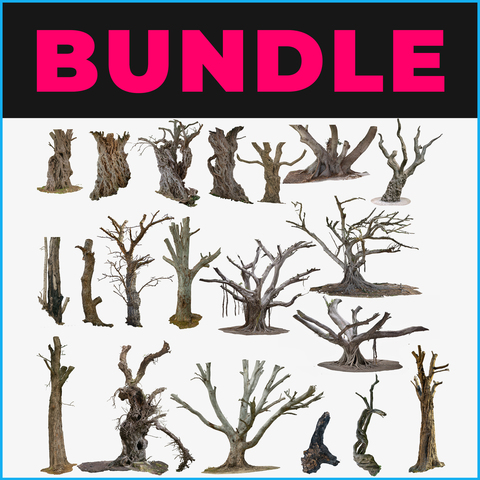 20 TREES - 3D MODELS BUNDLE - EXTENDED COMMERCIAL LICENSE