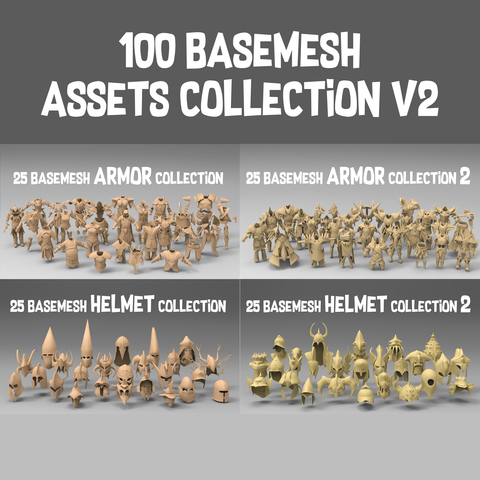 100 basemesh assets collection v2