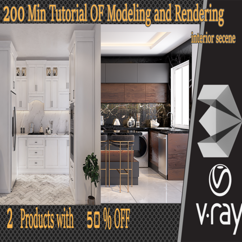 200 min Tutorial OF Modeling and Rendering (interior secene) -VOL 01 (Personal Use)