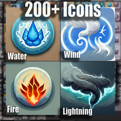 200+  Nature Pack 1UI Game Icons