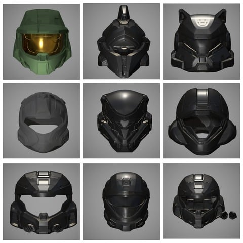 Printable Halo Helmets STL