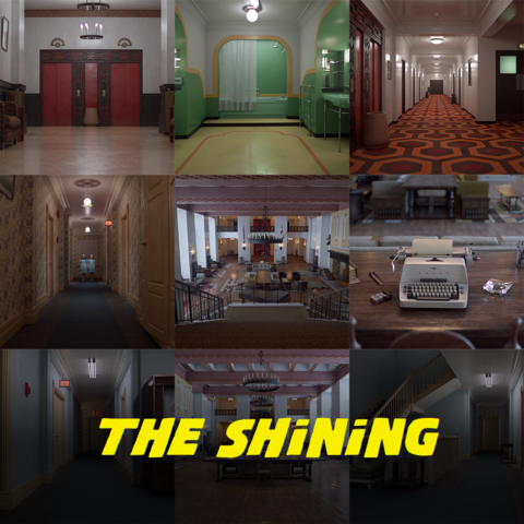 The Shining Overlook Hotel Interiors 3D Model Collection