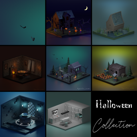 Halloween pack 3D Model Collection