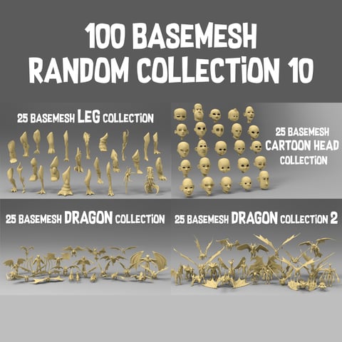 100 basemesh random collection 10