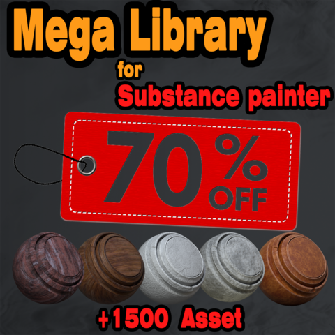 +1500 Asset - Mega Library For Substance Painter (Extended License) - 70% OFF