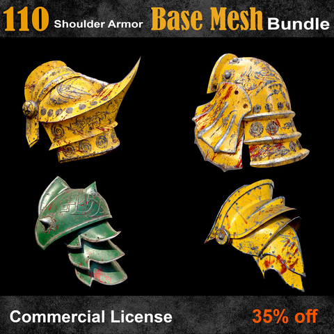 110 Shoulder Armor Base Mesh  ( Commercial License )