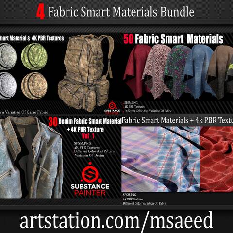 4 Fabric Smart Materials Bundle ( Standard License )