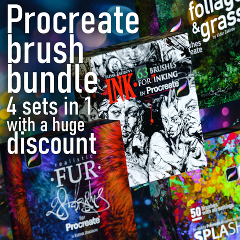 🎁 PROCREATE Brushes bundle: $37 instead of $58 !