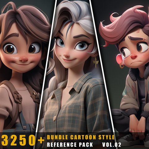 ArtStation - 480+ Sad Child Boy Cartoon Style - References Pack Vol.02 ...