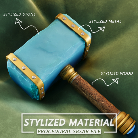 Stylized Material Generator For Substance Painter (SBSAR) (Standard License)
