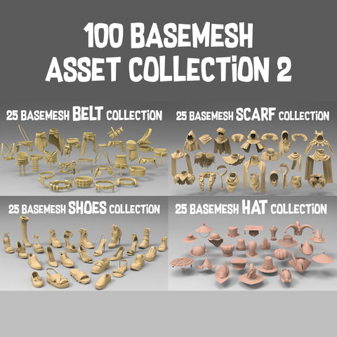 100 basemesh asset collection 2
