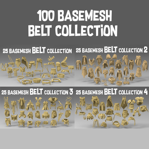 100 basemesh belt collection with extended commercial license