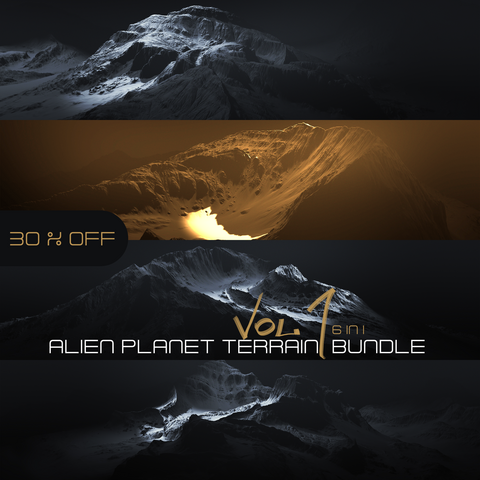 Alien planet terrain bundle VOL1 - 50% OFF