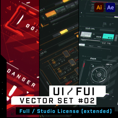 FUI / UI - Vector set bundle #02 - Studio License