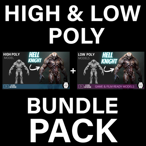 HIGH & LOW POLY - Hell Knight Model BUNDLE PACK