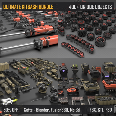 Ultimate Kitbash Bundle - 50% off - EXTENDED COMMERCIAL LICENSE