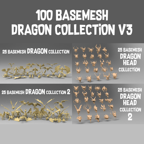 100 basemesh dragon collection v3