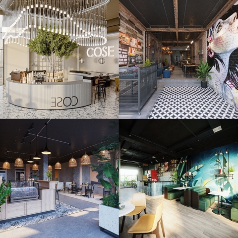 Cafe Design Collection 02 [Unreal Engine - Blender - Cinema4D - Sketchup- 3DsMax - FBX - OBJ]