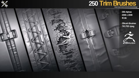 ZBrush - 250 SF Trim Brushes Vol.1