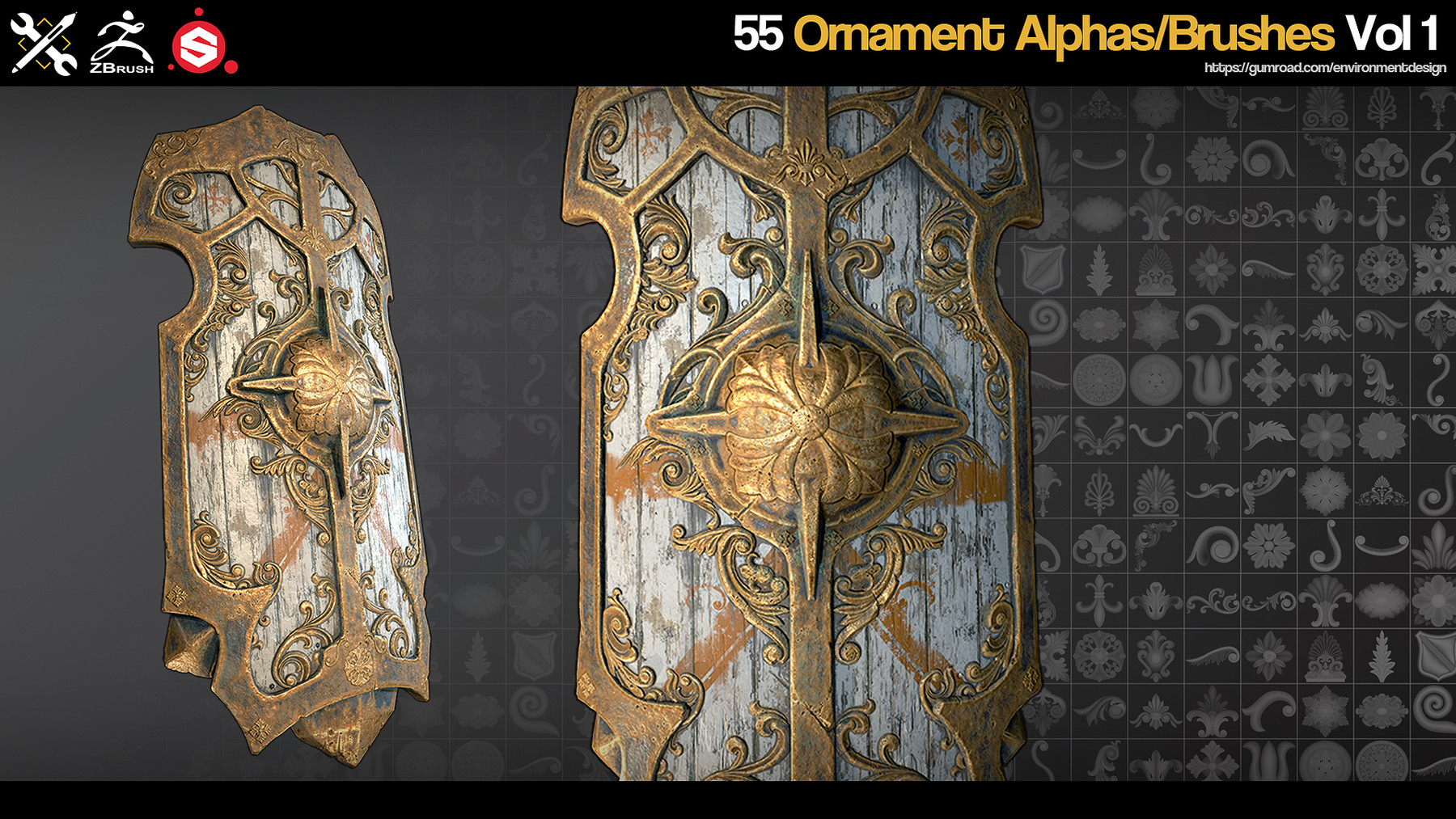 55 ornament brushes alphas