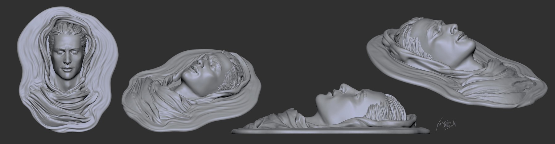 ArtStation - 'Drowning' 3D Printable Sculpture | Resources