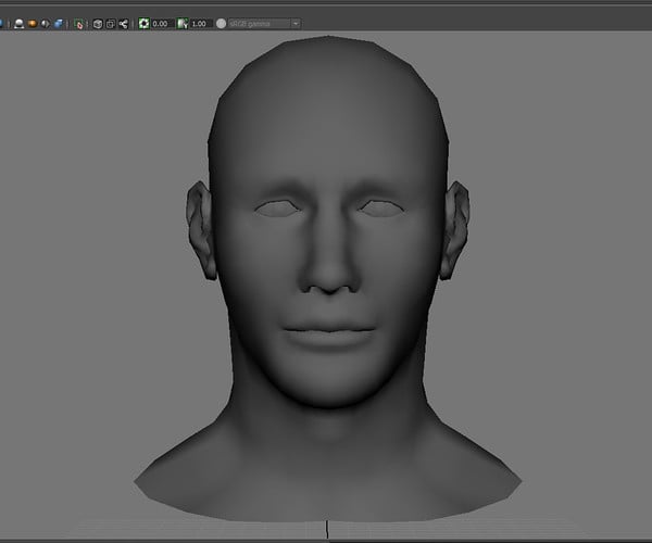 ArtStation - Head base and Mouth interior and Eyes with symmetrical UV ...