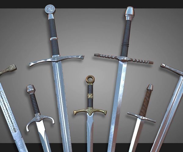 ArtStation - HQ Game Medieval Weapons (Swords) | Game Assets