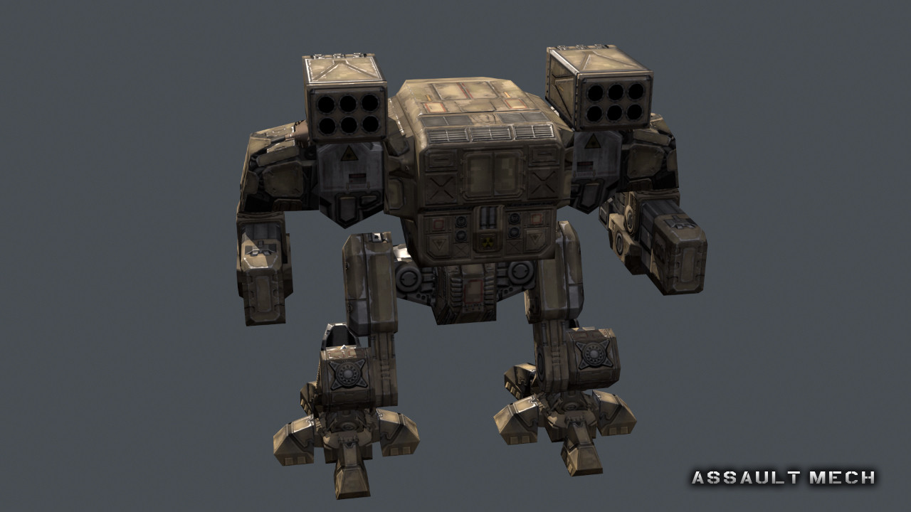 Artstation Assault Mech Unity Package Game Assets