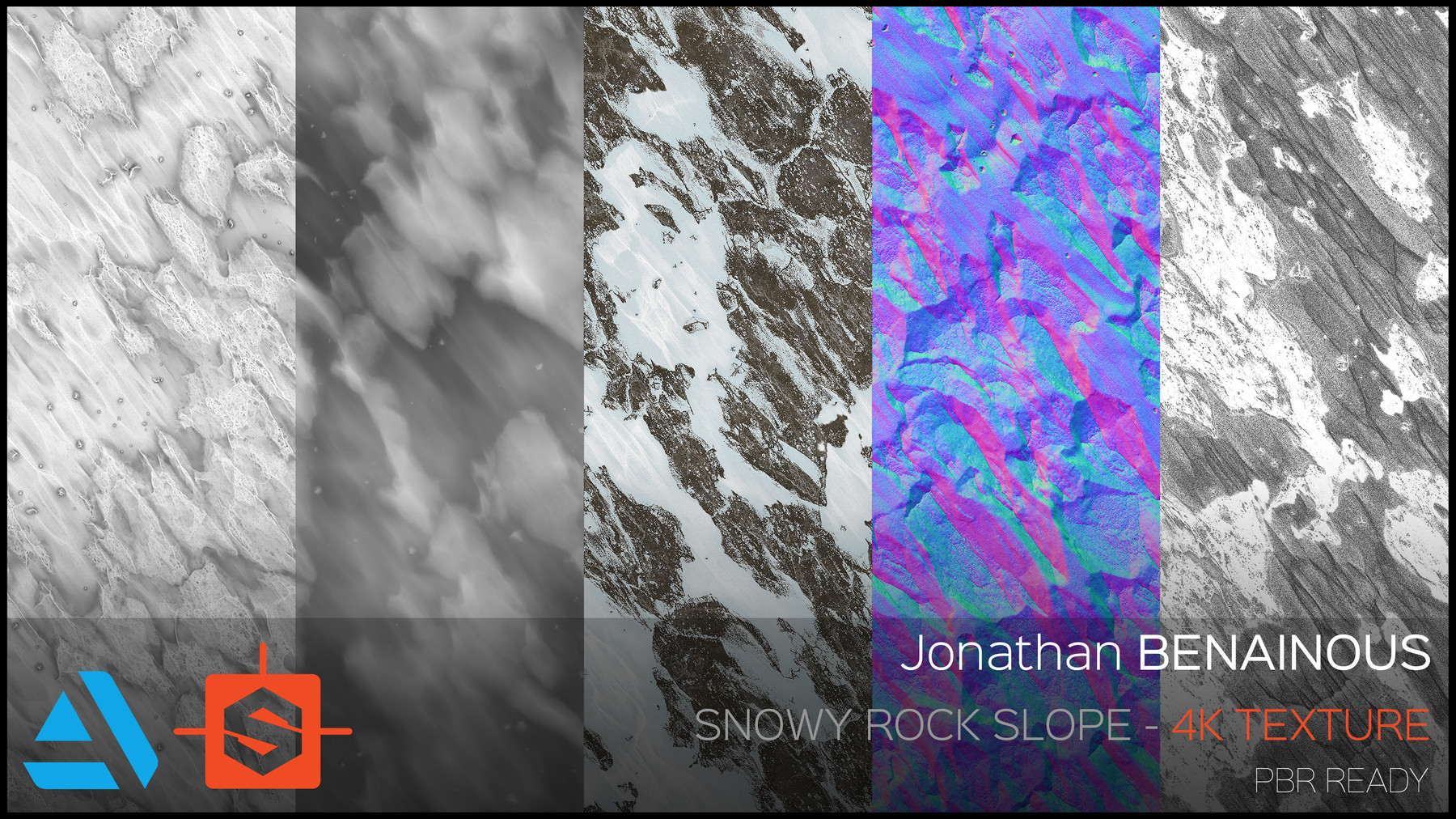 Artstation Texture Snowy Rock Slope Game Assets