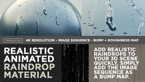 Realistic Animated Raindrop Material