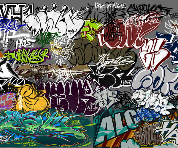 ArtStation - STREET CREDIBILITY PACK -Tags, throwups graffiti pack ...