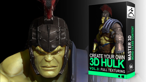Hulk Vol. 3: Texturing and Painting - 3D Course Character creation in Zbrush [Colosus Anatomy]