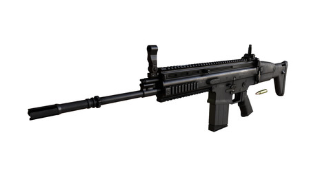 SCAR Assault Rifle FBX 3D MODEL