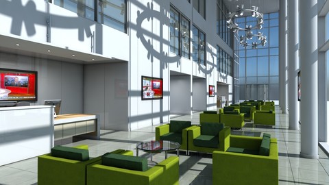 3D Entrance Reception scene