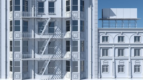 Commercial Building Facade 05