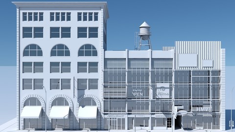 Commercial Building Facade 07