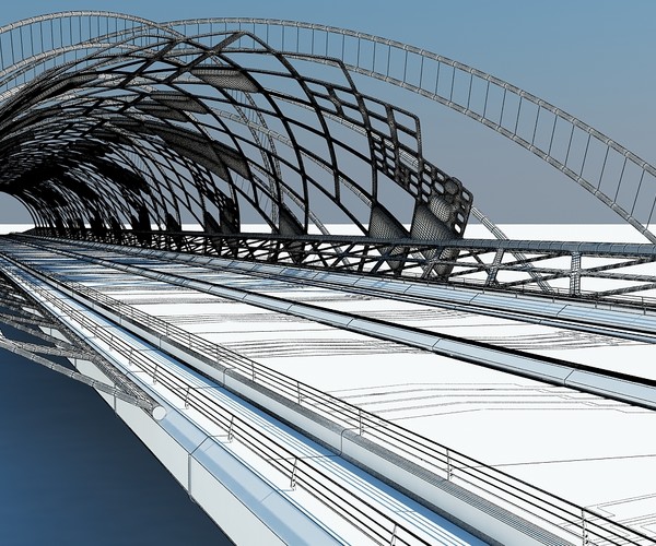 ArtStation - Futuristic Suspension Bridge 2 HD | Resources