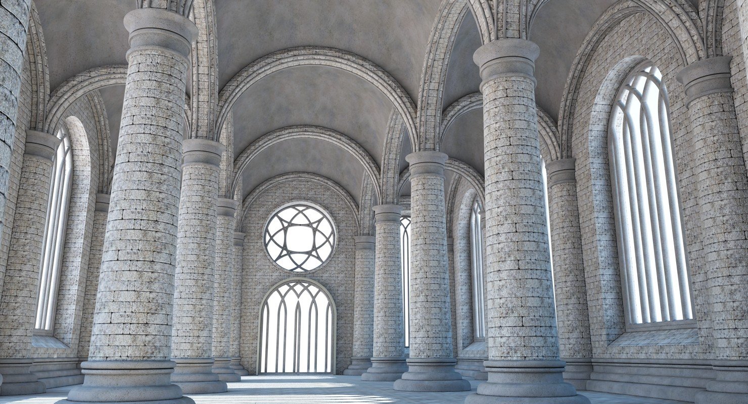 ArtStation Cathedral Interior 1 3D MODEL Resources