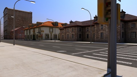 Low Poly City Block A