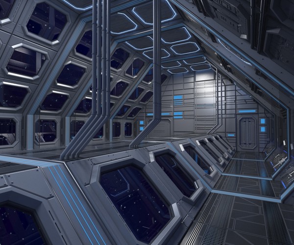 ArtStation - Sci Fi Interior 4 3D model | Resources
