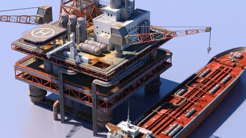 Oil Rig And Tanker
