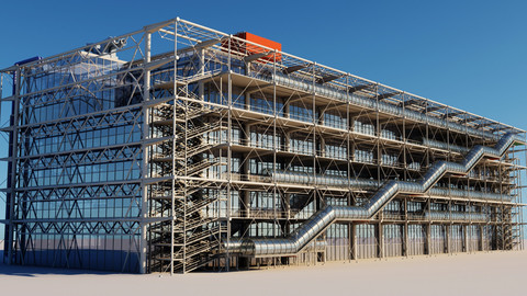 Pompidou Center 3D Model