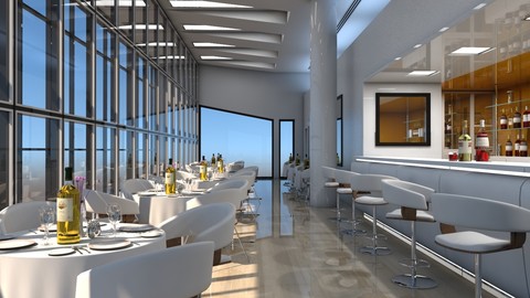 Restaurant Interior 3D Model