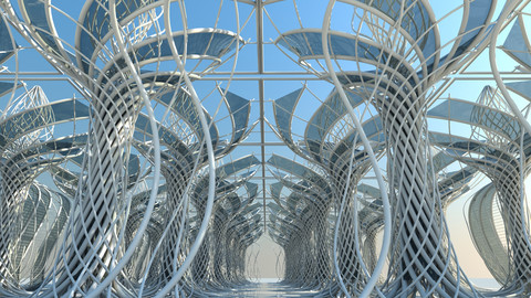 3D Futuristic Architectural Interior