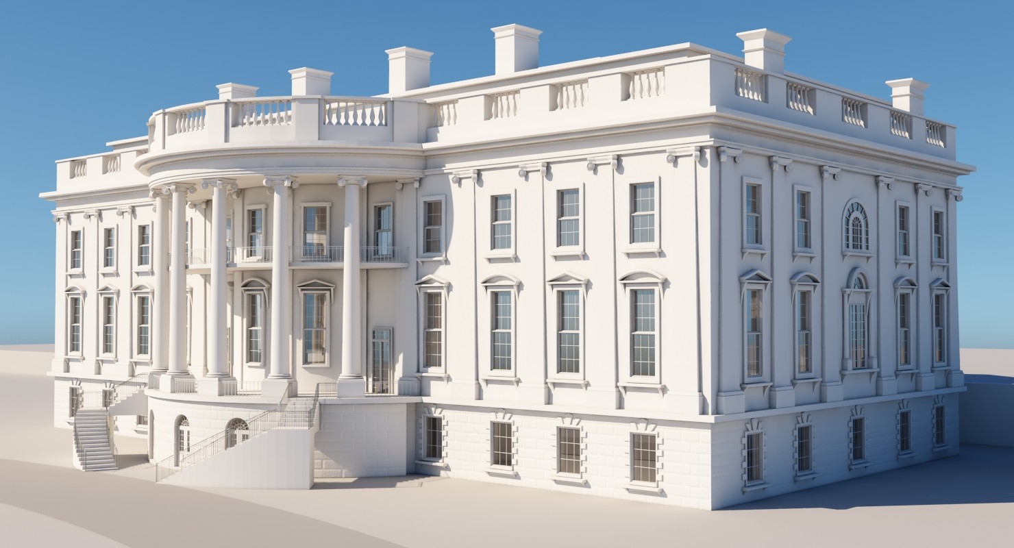 ArtStation White House 3D Model Game Assets